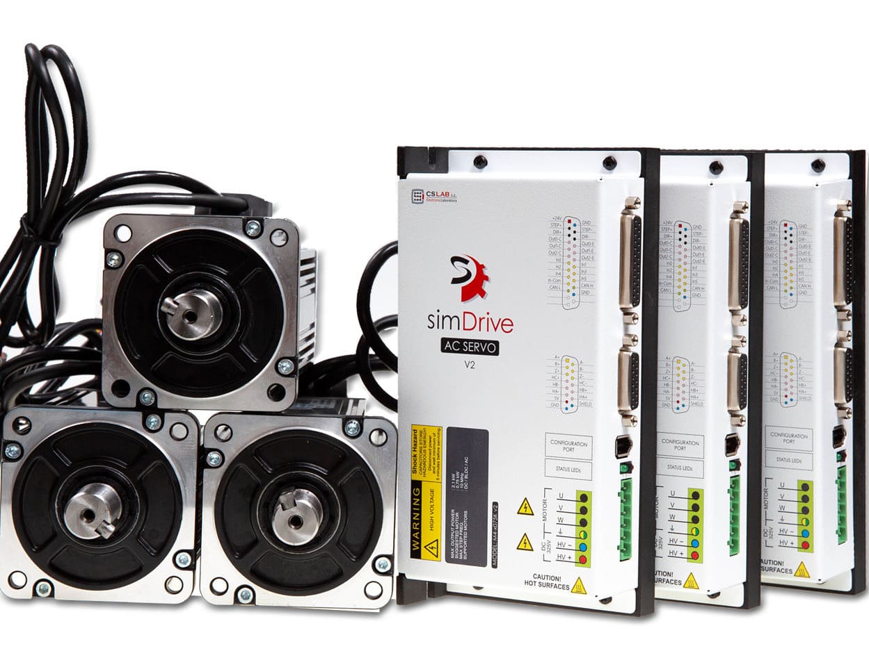 cslabs-simdrive-ac-servosystem-750w-mit-bremse-3-achs-set-treiber-motoren image 1
