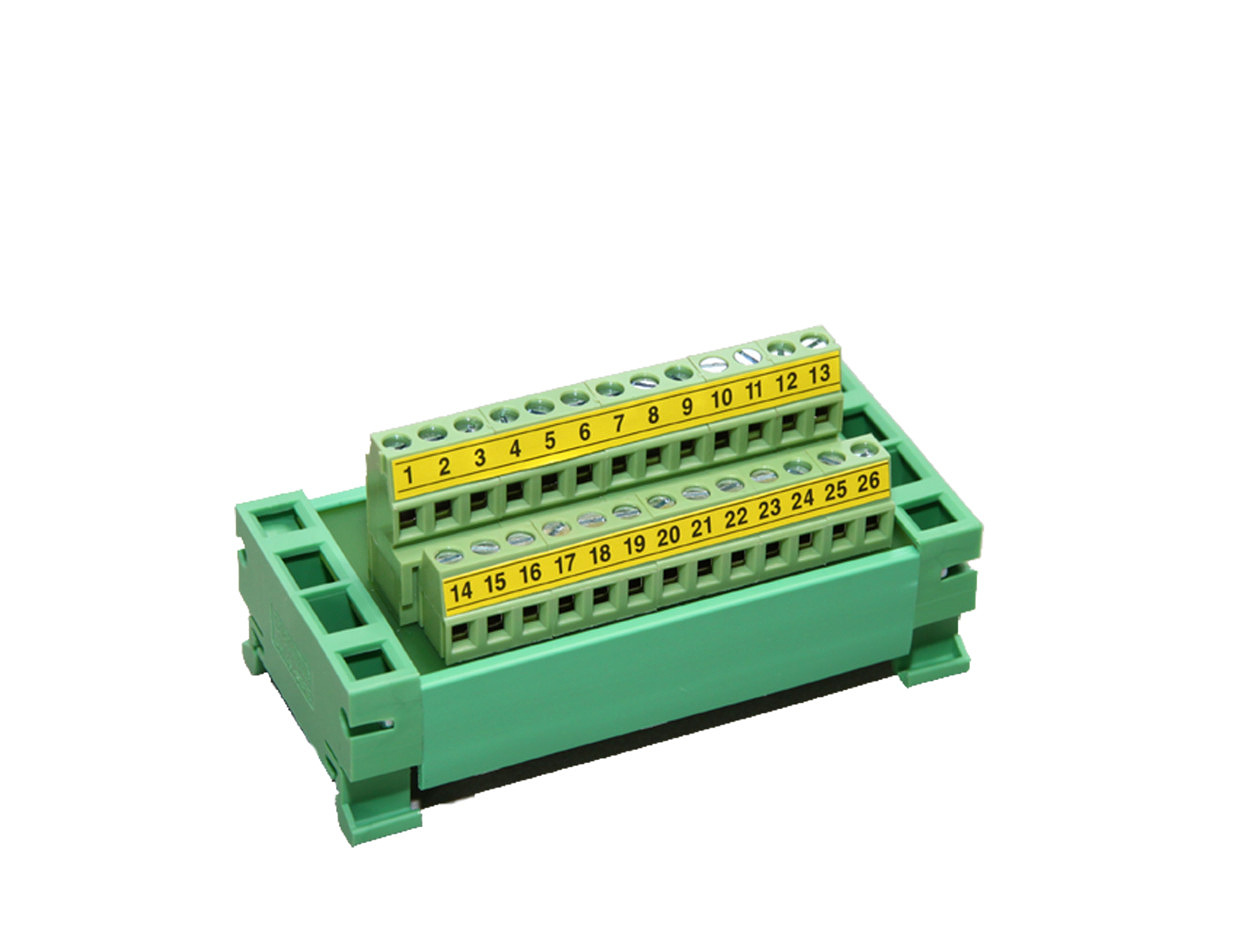 cslabs-din-schienen-anschluss-db25-klemmenblock-mit-flachbandkabel image 1